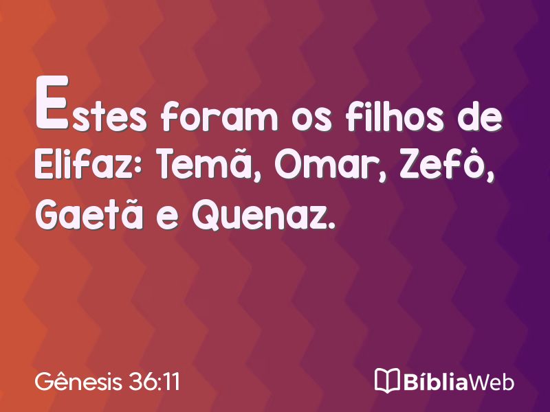 Gênesis 36:11 em imagem para compartilhar