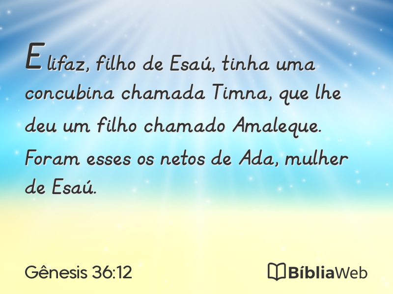 Gênesis 36:12 em imagem para compartilhar