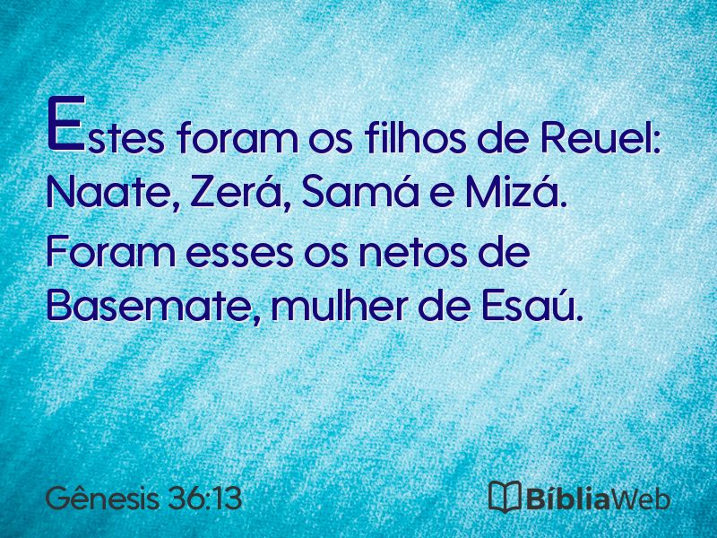 Gênesis 36:13 em imagem para compartilhar