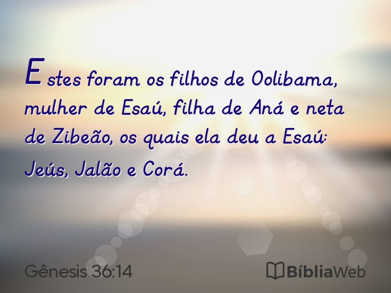 Gênesis 36:14 em imagem para compartilhar
