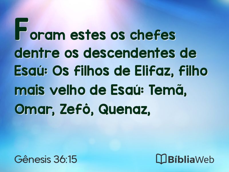 Gênesis 36:15 em imagem para compartilhar