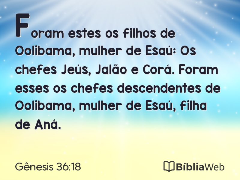 Gênesis 36:18 em imagem para compartilhar