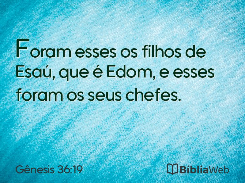 Gênesis 36:19 em imagem para compartilhar