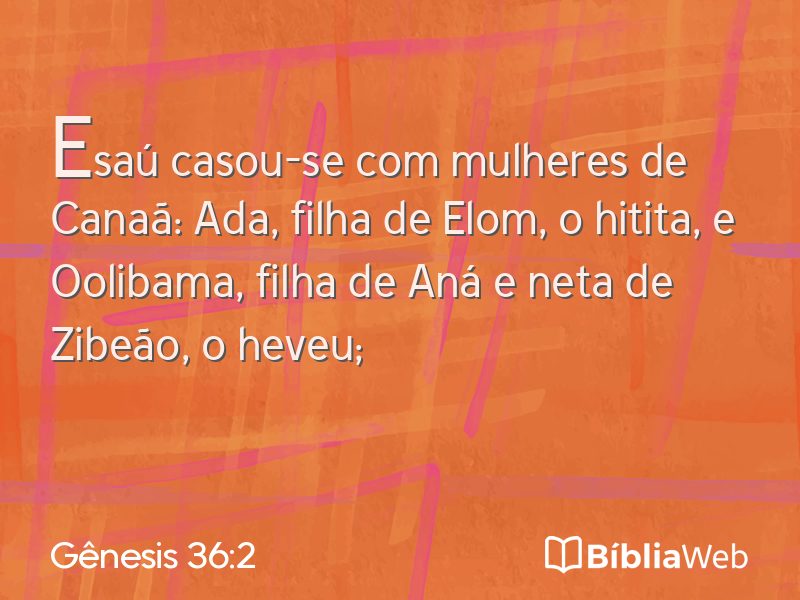 Gênesis 36:2 em imagem para compartilhar
