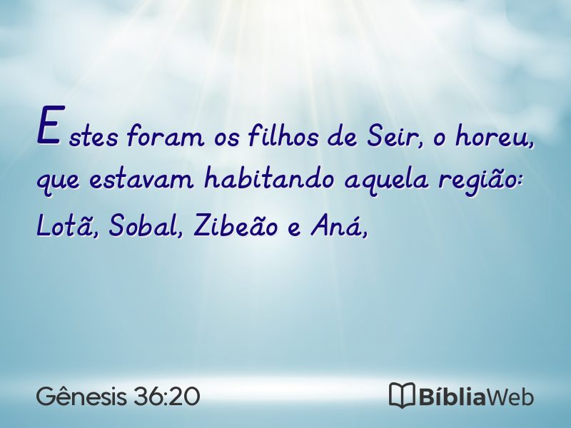 Gênesis 36:20 em imagem para compartilhar