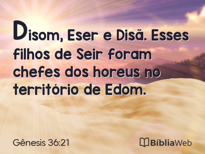 Gênesis 36:21 em imagem para compartilhar