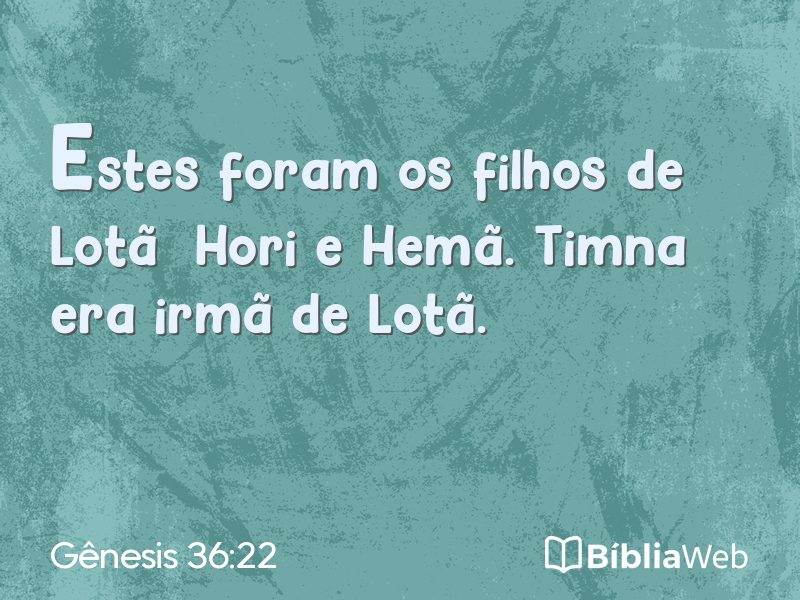 Gênesis 36:22 em imagem para compartilhar