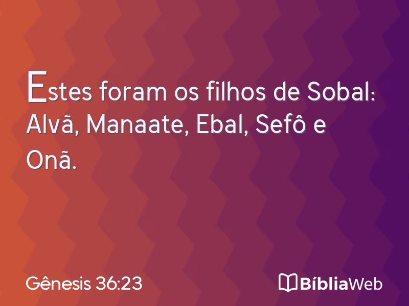 Gênesis 36:23 em imagem para compartilhar