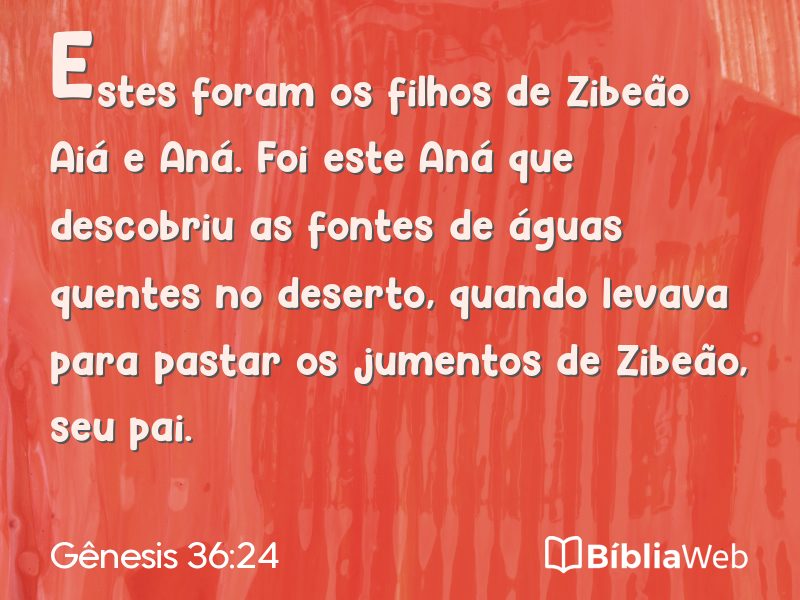 Gênesis 36:24 em imagem para compartilhar