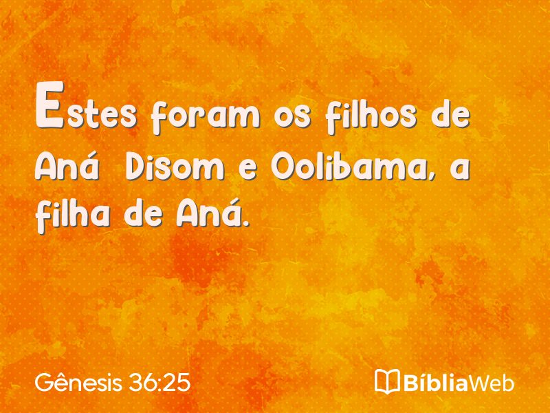 Gênesis 36:25 em imagem para compartilhar