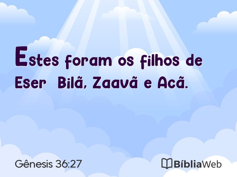 Gênesis 36:27 em imagem para compartilhar