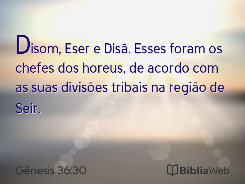 Gênesis 36:30 em imagem para compartilhar
