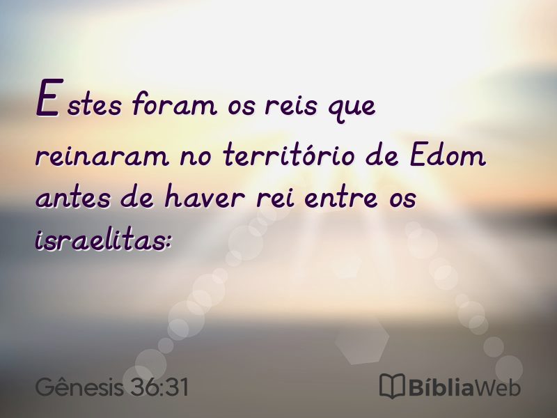 Gênesis 36:31 em imagem para compartilhar