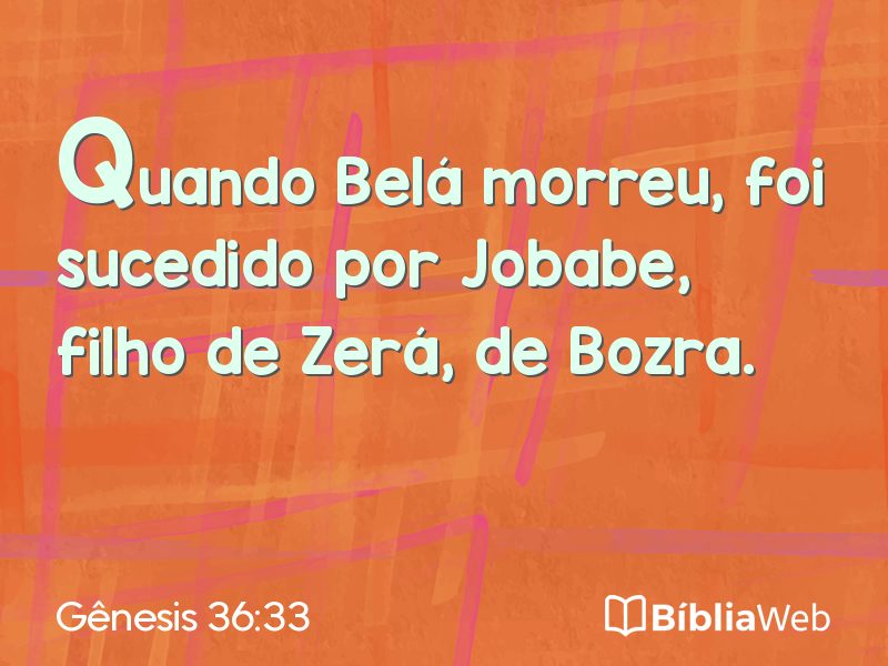 Gênesis 36:33 em imagem para compartilhar