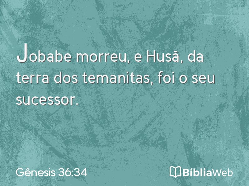 Gênesis 36:34 em imagem para compartilhar