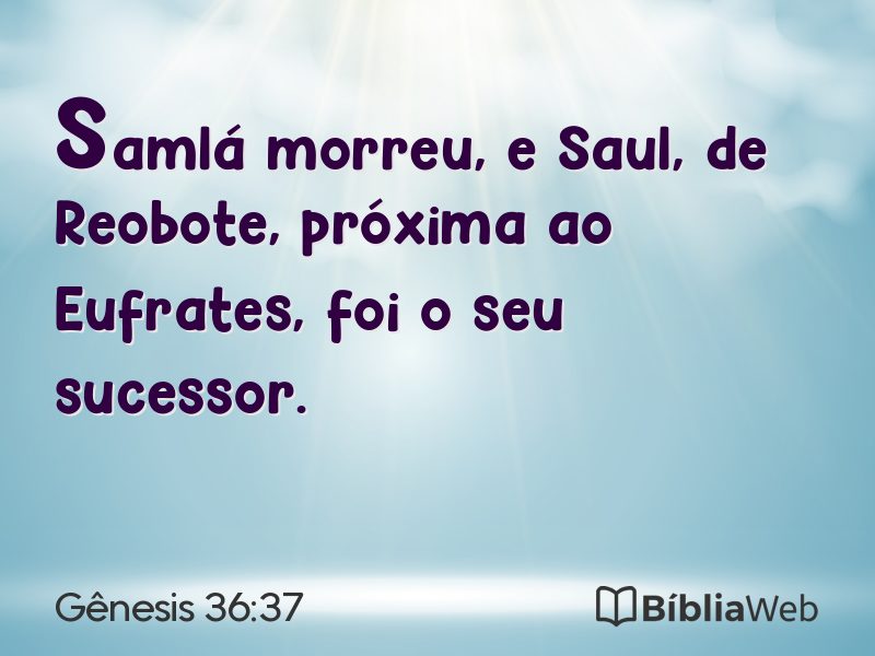 Gênesis 36:37 em imagem para compartilhar