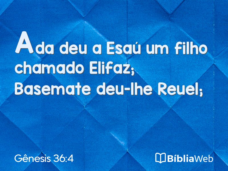 Gênesis 36:4 em imagem para compartilhar