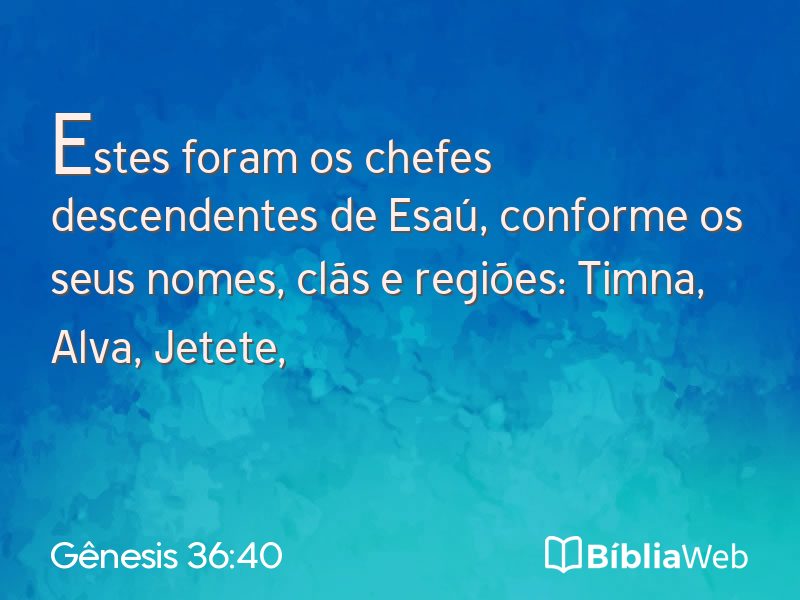 Gênesis 36:40 em imagem para compartilhar