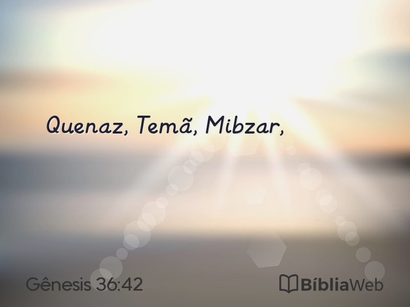 Gênesis 36:42 em imagem para compartilhar