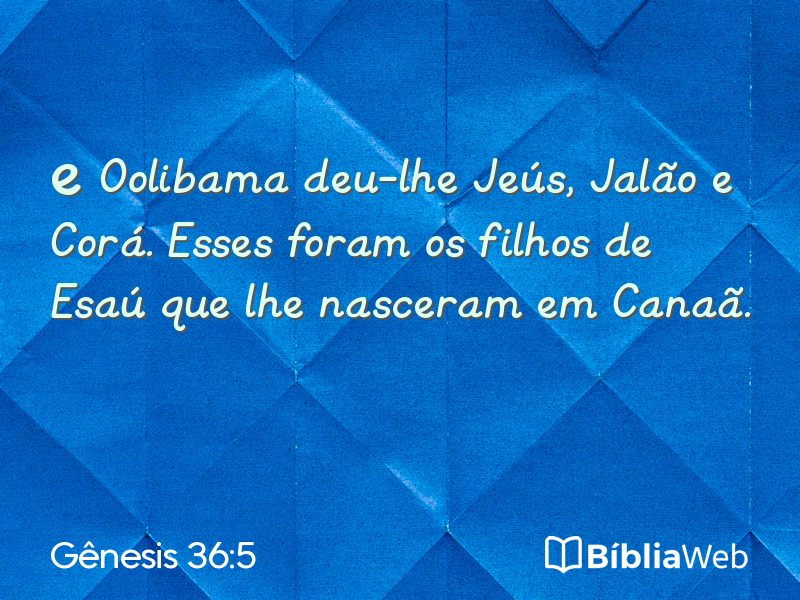Gênesis 36:5 em imagem para compartilhar