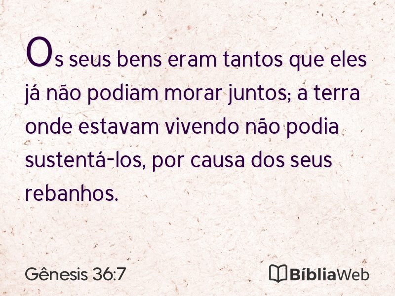 Gênesis 36:7 em imagem para compartilhar