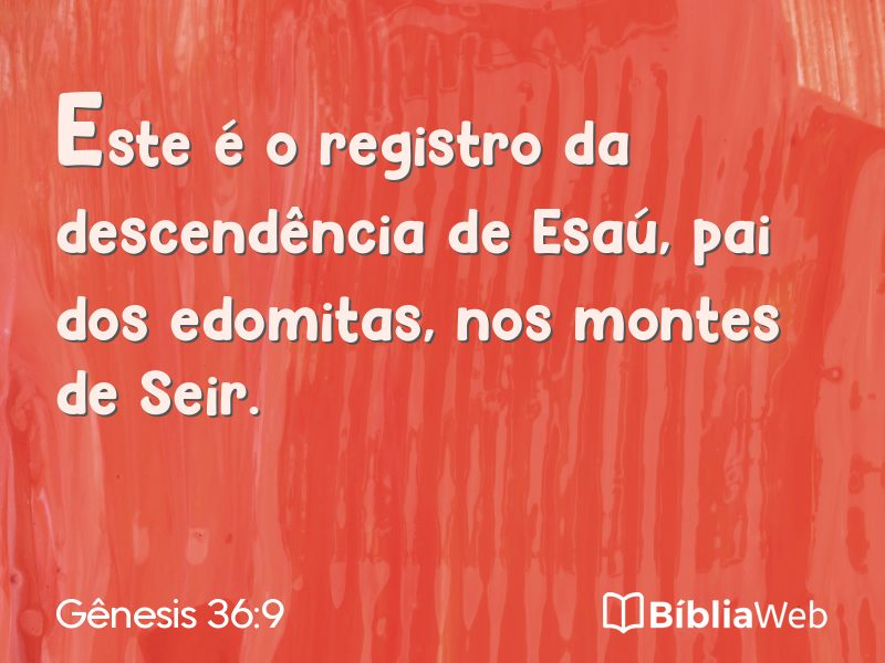 Gênesis 36:9 em imagem para compartilhar
