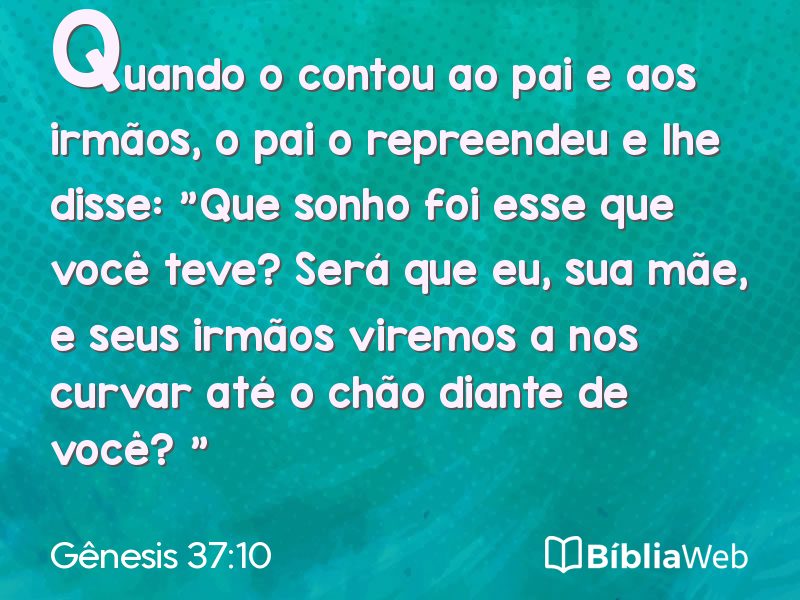Gênesis 37:10 em imagem para compartilhar