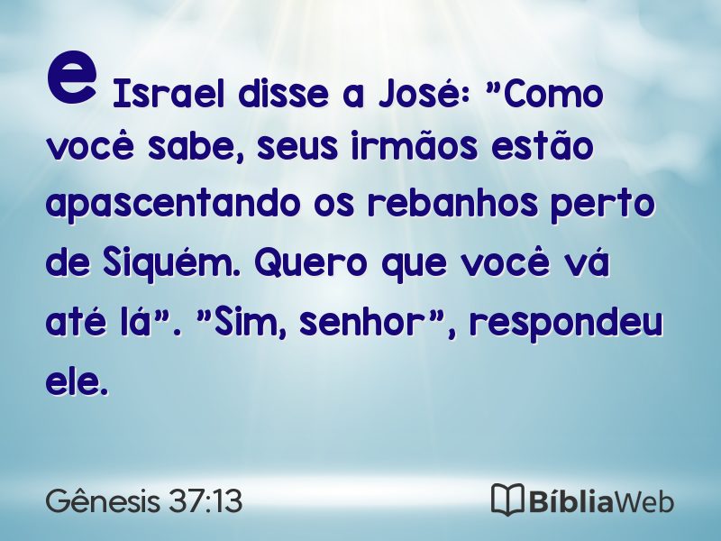 Gênesis 37:13 em imagem para compartilhar