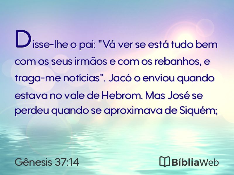 Gênesis 37:14 em imagem para compartilhar