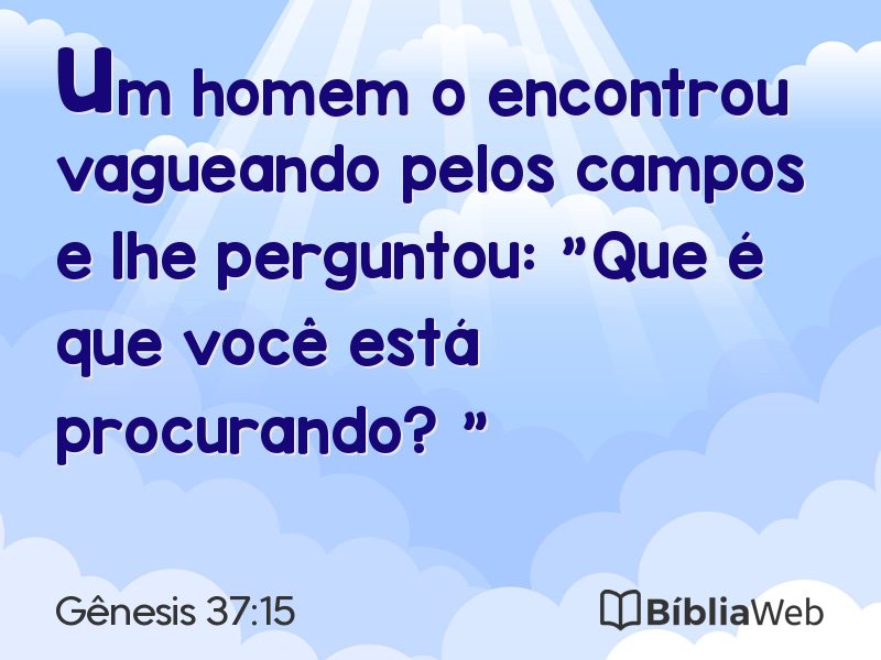 Gênesis 37:15 em imagem para compartilhar
