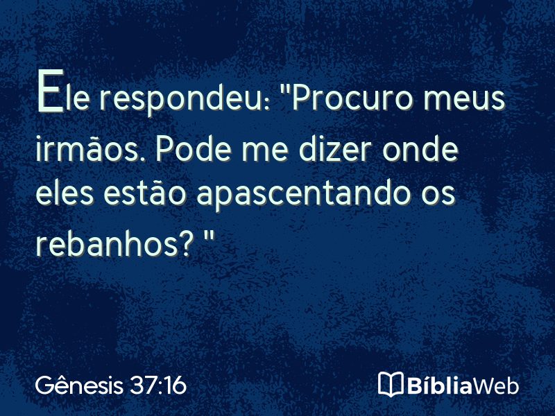 Gênesis 37:16 em imagem para compartilhar
