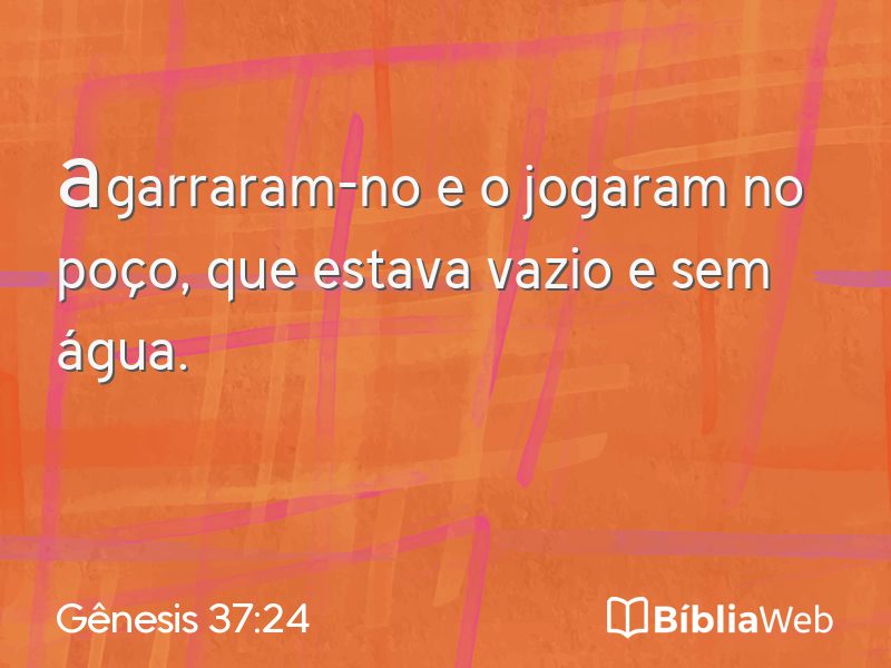 Gênesis 37:24 em imagem para compartilhar