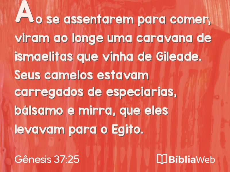 Gênesis 37:25 em imagem para compartilhar