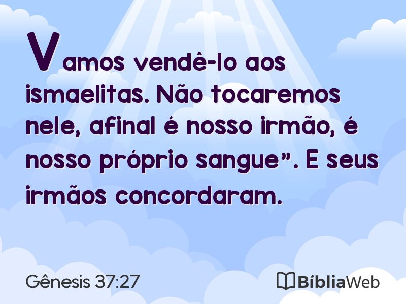 Gênesis 37:27 em imagem para compartilhar