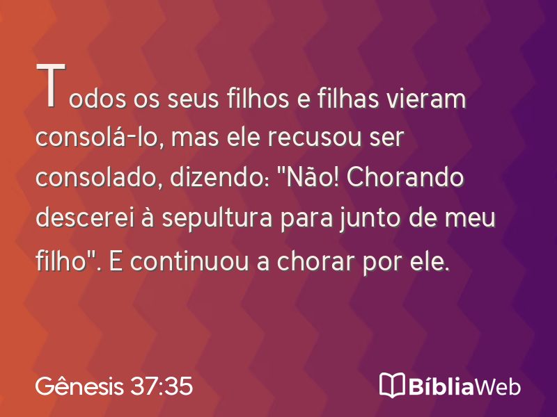 Gênesis 37:35 em imagem para compartilhar