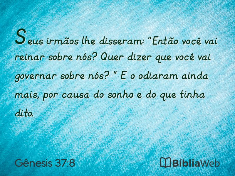 Gênesis 37:8 em imagem para compartilhar