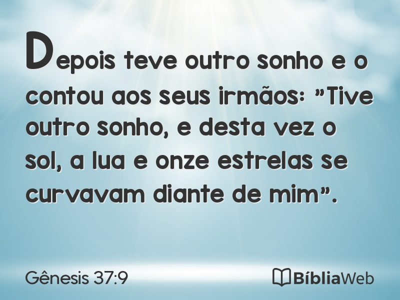 Gênesis 37:9 em imagem para compartilhar
