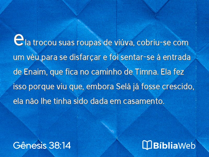 Gênesis 38:14 em imagem para compartilhar