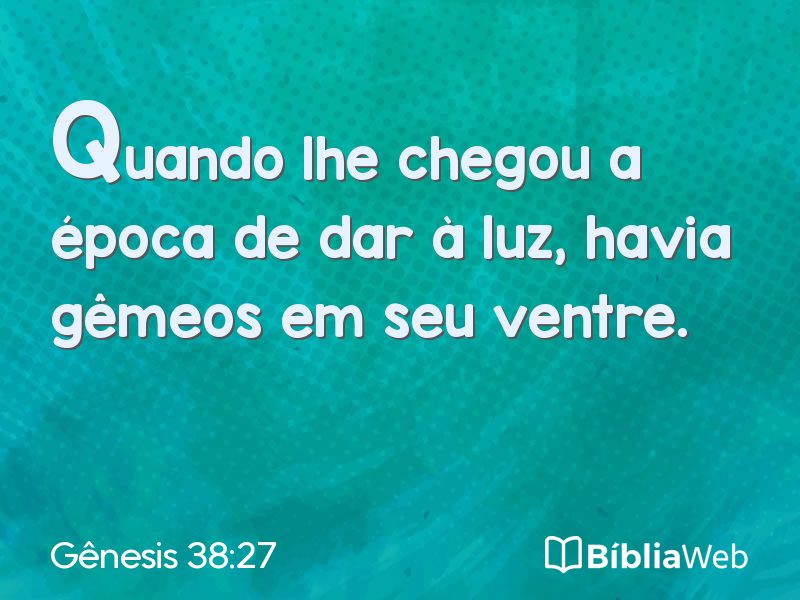 Gênesis 38:27 em imagem para compartilhar