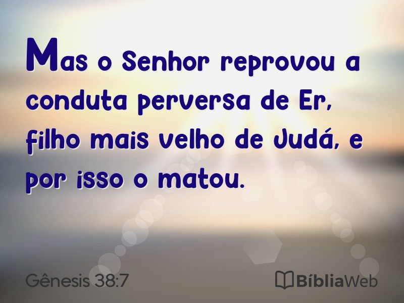 Gênesis 38:7 em imagem para compartilhar