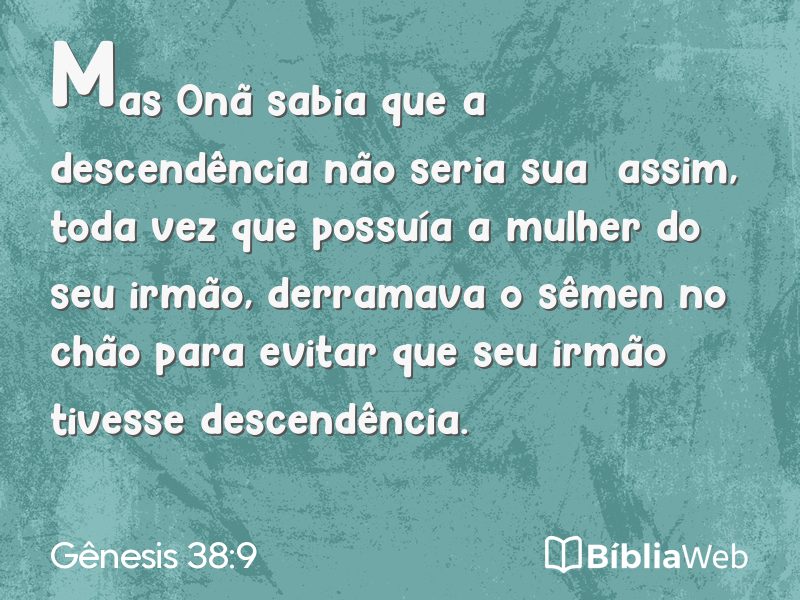 Gênesis 38:9 em imagem para compartilhar