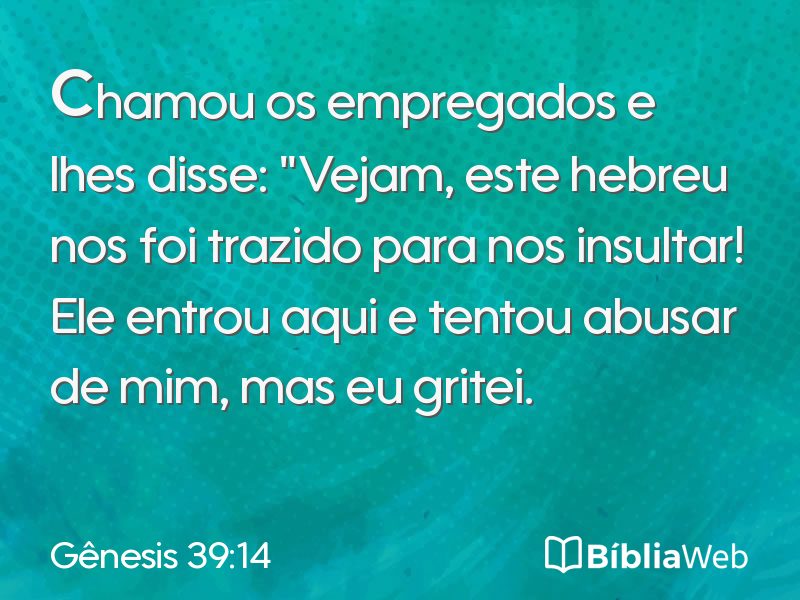 Gênesis 39:14 em imagem para compartilhar