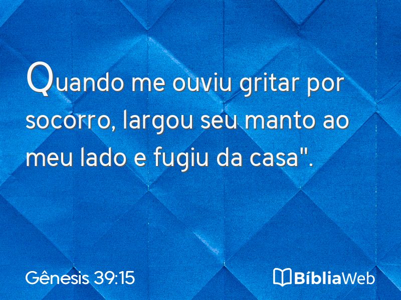 Gênesis 39:15 em imagem para compartilhar