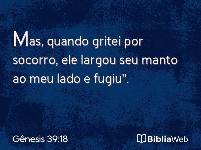 Gênesis 39:18 em imagem para compartilhar