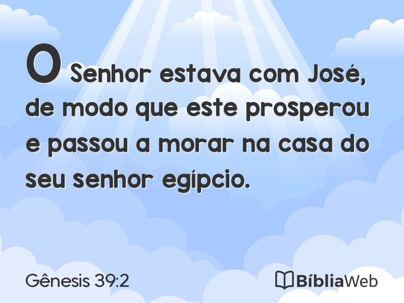 Gênesis 39:2 em imagem para compartilhar