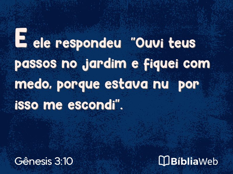 Gênesis 3:10 em imagem para compartilhar