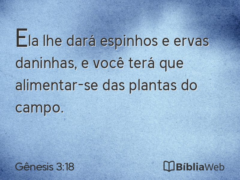 Gênesis 3:18 em imagem para compartilhar