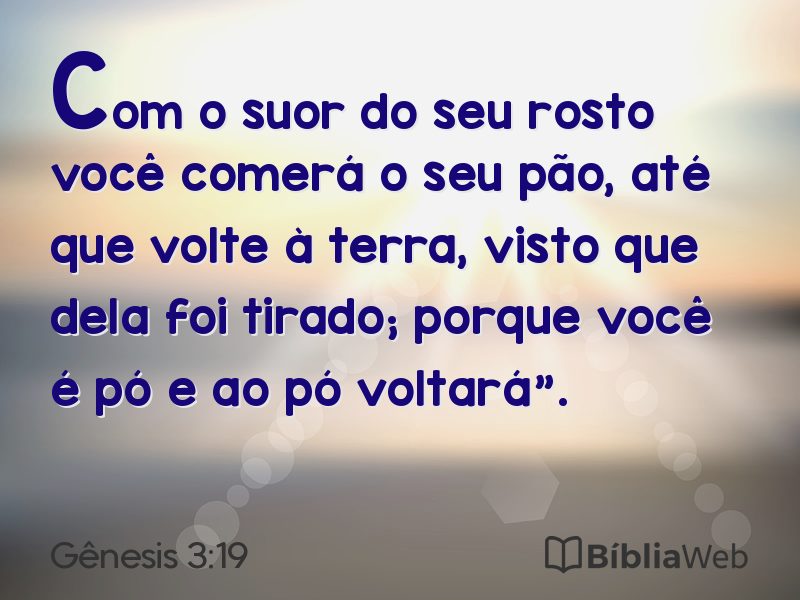 Gênesis 3:19 em imagem para compartilhar