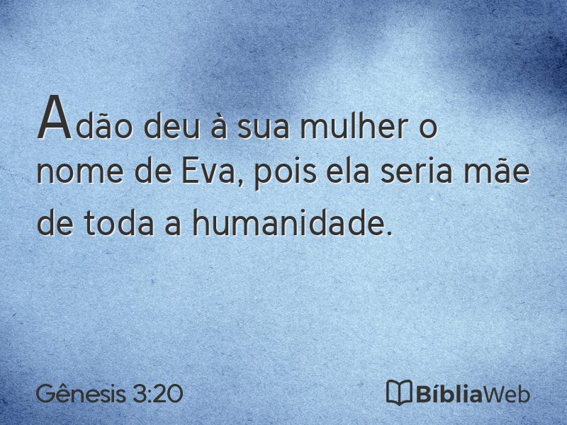Gênesis 3:20 em imagem para compartilhar