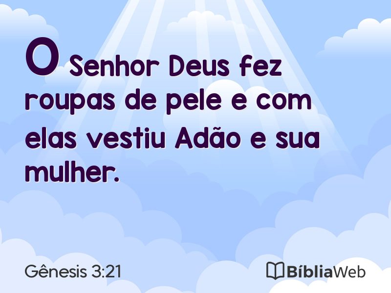 Gênesis 3:21 em imagem para compartilhar